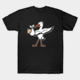 Dab dabbing stork baby birth announcement T-Shirt